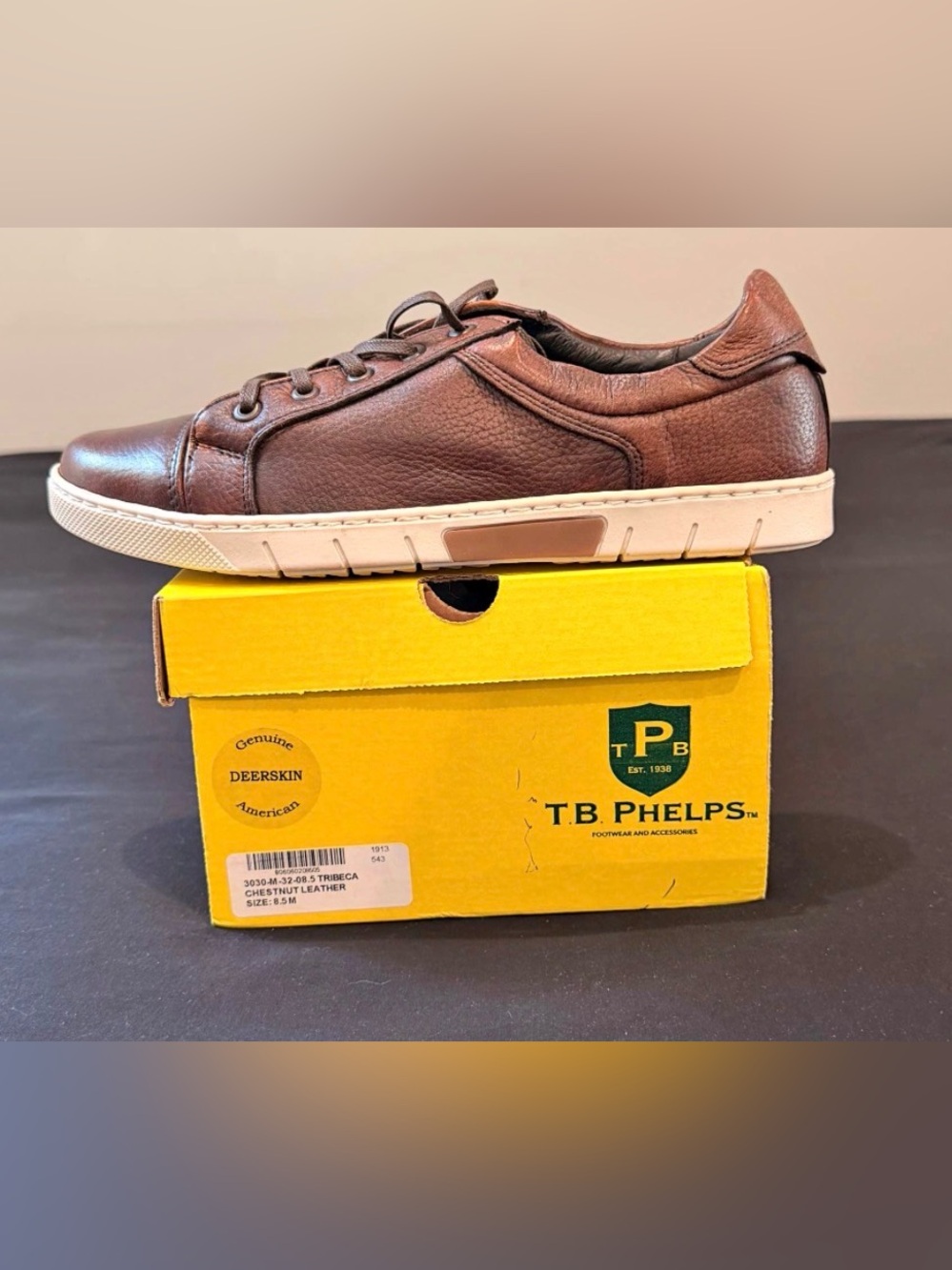 T.B. Phelps Tribeca Deerskin Lace-Up Shoes